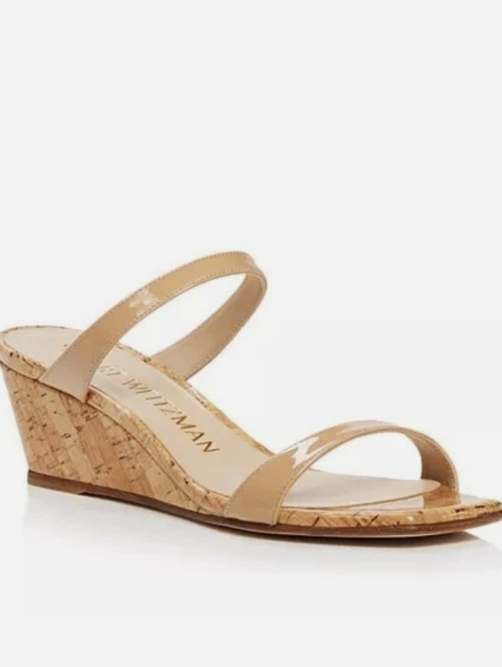 STUART WEITZMAN Womens Beige Cork Double Band Aleena Wedge Sandal 7 B MSRP $395 - Picture 8 of 16